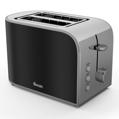 Swan Retro 2 Slice Toaster - Black